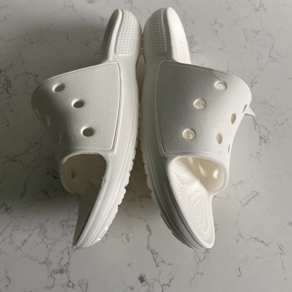 NWT Crocs Classic Slide White Summer Men\'s Sandals Size 6 main image 4
